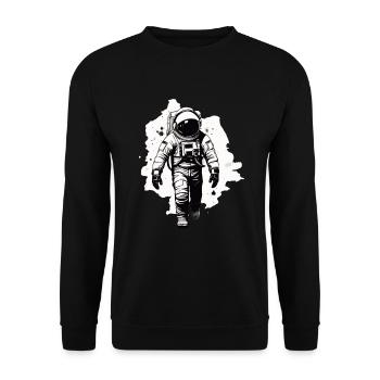 Astronaut - Unisex Sweatshirt - black - Front - Alina (178cm) & Michal (187cm)