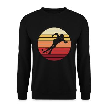 Figure Skating Sunset Silhouette Gift - Unisex Sweatshirt - black - Front - Alina (178cm) & Michal (187cm)