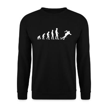 Evolution Ice Skating Fast Skater Gift - Unisex Sweatshirt - black - Front - Alina (178cm) & Michal (187cm)