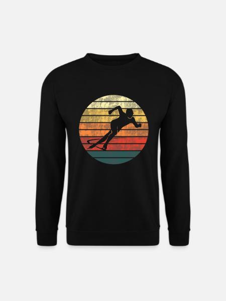 Figure Skating Sunset Silhouette Gift - Unisex Sweatshirt - black