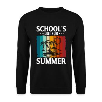 School is out for the summer - Unisex Sweatshirt - black - Front - Alina (178cm) & Michal (187cm)
