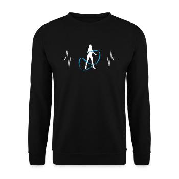 Heart of Gymnastics - Band & Rhythm - Unisex Sweatshirt - black - Front - Alina (178cm) & Michal (187cm)