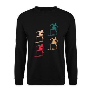 Jeu de couleurs du parcours d’obstacles - Sweat-shirt Unisexe - noir - Devant - Alina (178cm) & Michal (187cm)