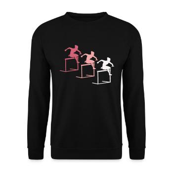 Jeu de couleurs de parcours d’obstacles - Sweat-shirt Unisexe - noir - Devant - Alina (178cm) & Michal (187cm)