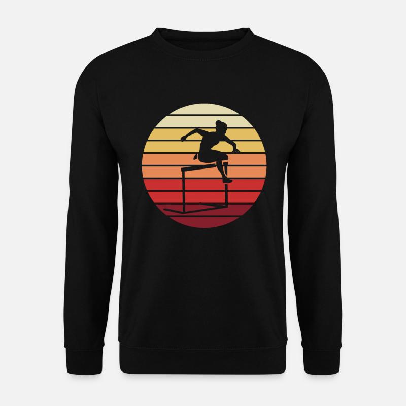 Hindernislauf Abendrot - Sportglanz - Unisex Pullover - Schwarz