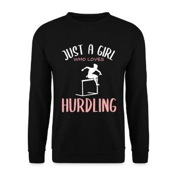 Hurdle Running Love - Girl Power - Sweat-shirt Unisexe - noir - Devant - Alina (178cm) & Michal (187cm)