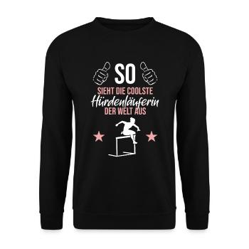Meilleur coureur de haies du monde - Sweat-shirt Unisexe - noir - Devant - Alina (178cm) & Michal (187cm)