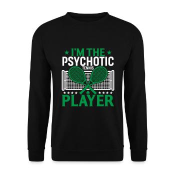 Je suis le joueur de tennis psychotique - Sweat-shirt Unisexe - noir - Devant - Alina (178cm) & Michal (187cm)