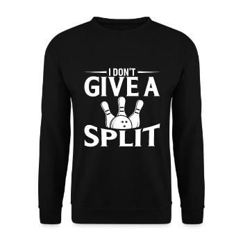 Ich gebe keinen Split - Unisex Pullover - Schwarz - Vorne - Alina (178cm) & Michal (187cm)