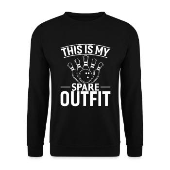 C’est ma tenue de rechange - Sweat-shirt Unisexe - noir - Devant - Alina (178cm) & Michal (187cm)