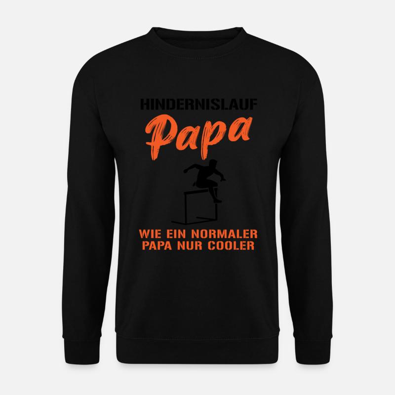 Cooler Hürdenlauf-Papa - Unisex Pullover - Schwarz