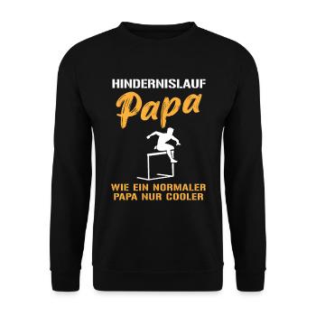 Papa cool qui court sur les haies - Sweat-shirt Unisexe - noir - Devant - Alina (178cm) & Michal (187cm)