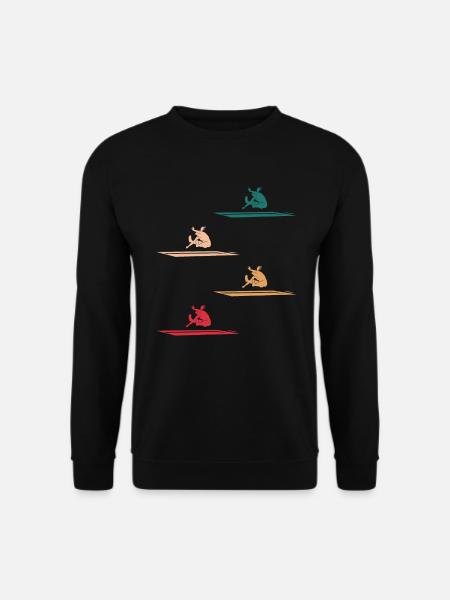 Farbenfrohe Weitsprung-Kunst - Unisex Pullover - Schwarz