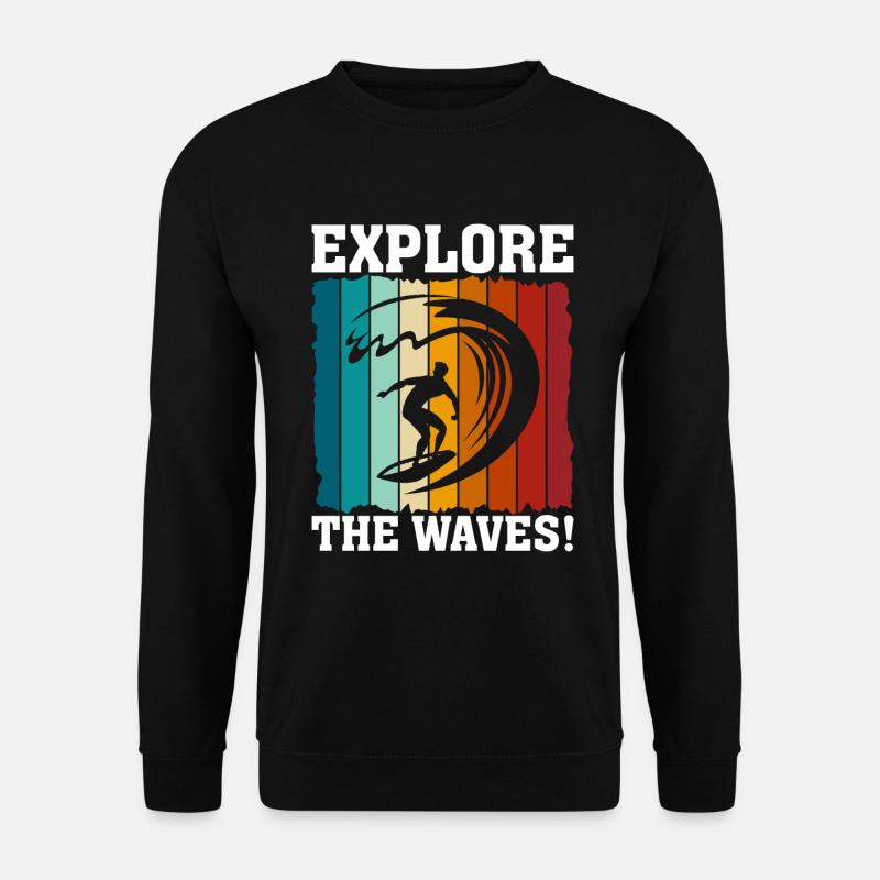 Explorez les vagues ! - Sweat-shirt Unisexe - noir