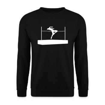 High Jump Athlete Jump Dynamics Gift - Unisex Sweatshirt - black - Front - Alina (178cm) & Michal (187cm)