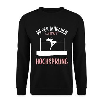 Fille Aime La Passion Du Saut En Hauteur - Sweat-shirt Unisexe - noir - Devant - Alina (178cm) & Michal (187cm)