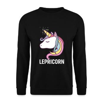 Lepricorn - Sweat-shirt Unisexe - noir - Devant - Alina (178cm) & Michal (187cm)