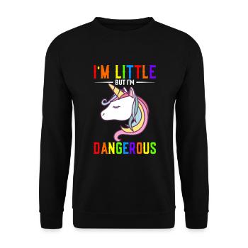 Je suis petit mais je suis danger - Sweat-shirt Unisexe - noir - Devant - Alina (178cm) & Michal (187cm)