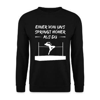 Unsere Sprungkraft toppt deine - Unisex Pullover - Schwarz - Vorne - Alina (178cm) & Michal (187cm)