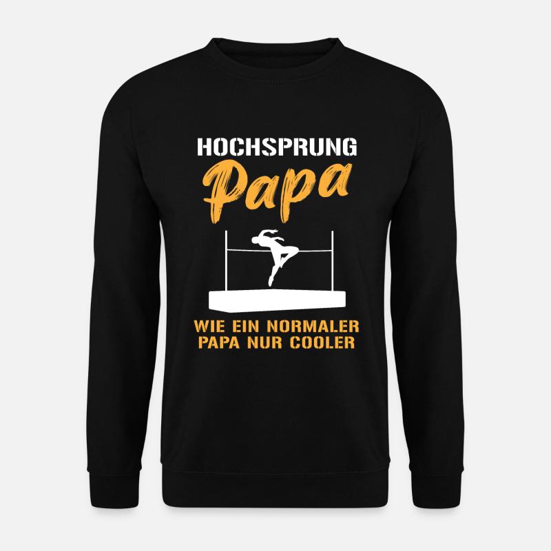 Cooler Papa mit Hochsprung-Gen - Unisex Pullover - Schwarz