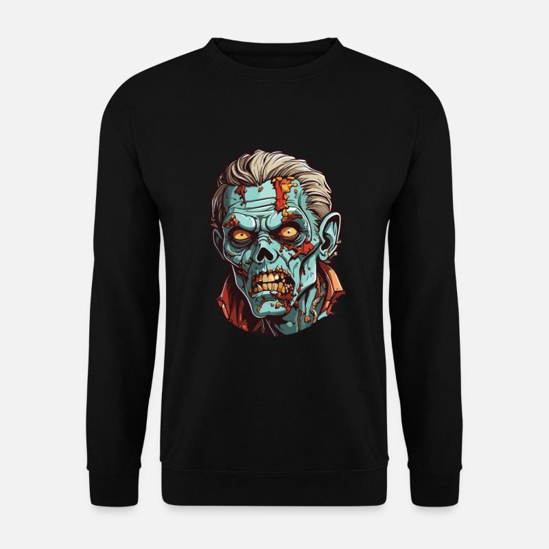 Zombie Kopf - Unisex Pullover - Schwarz
