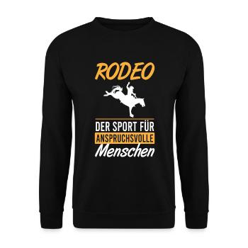Rodéo – sport de haut niveau - Sweat-shirt Unisexe - noir - Devant - Alina (178cm) & Michal (187cm)