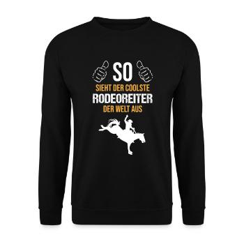 Le cavalier de rodéo le plus cool du monde - Sweat-shirt Unisexe - noir - Devant - Alina (178cm) & Michal (187cm)