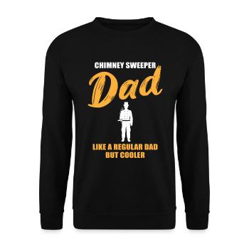 Chimney Sweeper Dad – Cooler than Cool - Unisex Pullover - Schwarz - Vorne - Alina (178cm) & Michal (187cm)
