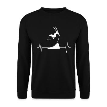 Pulsating thrills: Sky Freestyle - Unisex Sweatshirt - black - Front - Alina (178cm) & Michal (187cm)