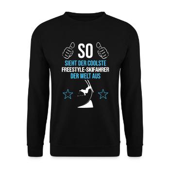 Le ski freestyle pro le plus cool - Sweat-shirt Unisexe - noir - Devant - Alina (178cm) & Michal (187cm)