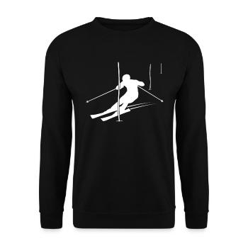 Slalom Champion Gift - Unisex Sweatshirt - black - Front - Alina (178cm) & Michal (187cm)