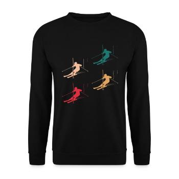 Championnat de slalom - Sweat-shirt Unisexe - noir - Devant - Alina (178cm) & Michal (187cm)
