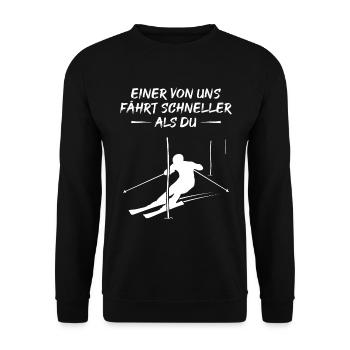 Cadeau de champion de slalom rapide - Sweat-shirt Unisexe - noir - Devant - Alina (178cm) & Michal (187cm)
