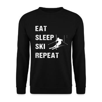 Ski Slalom Life Cycle - Unisex Sweatshirt - black - Front - Alina (178cm) & Michal (187cm)