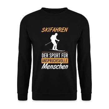Cadeau pour les fans de ski exigeants - Sweat-shirt Unisexe - noir - Devant - Alina (178cm) & Michal (187cm)