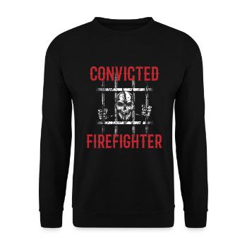 Convicted Firefighter - Unisex Pullover - Schwarz - Vorne - Alina (178cm) & Michal (187cm)