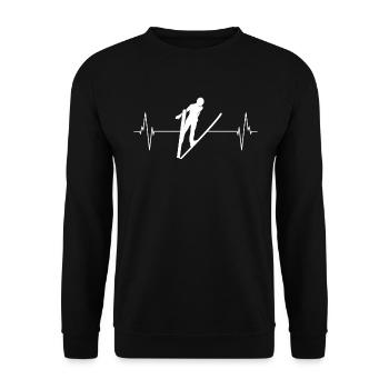 Pouls des sauteurs à ski - Sweat-shirt Unisexe - noir - Devant - Alina (178cm) & Michal (187cm)