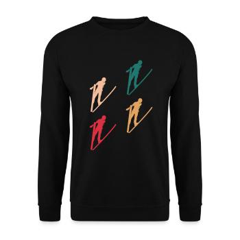 Colorful Jumpers - Unisex Sweatshirt - black - Front - Alina (178cm) & Michal (187cm)