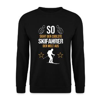 Cadeau pour le skieur de haut niveau - Sweat-shirt Unisexe - noir - Devant - Alina (178cm) & Michal (187cm)