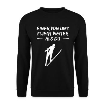 Conception de champion de vol long - Sweat-shirt Unisexe - noir - Devant - Alina (178cm) & Michal (187cm)