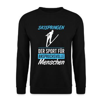 Leap for connoisseurs - Unisex Sweatshirt - black - Front - Alina (178cm) & Michal (187cm)
