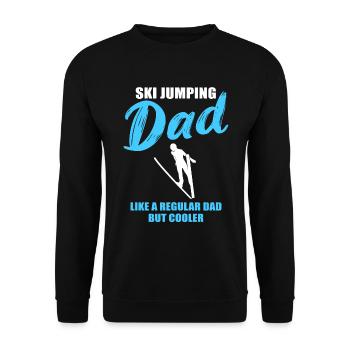 Skisprung Papa: Coolness pur - Unisex Pullover - Schwarz - Vorne - Alina (178cm) & Michal (187cm)