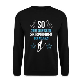 Top Skispringer: Weltspitze - Unisex Pullover - Schwarz - Vorne - Alina (178cm) & Michal (187cm)