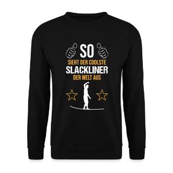 Top Slackliner - World Class Balance - Unisex Sweatshirt - black - Front - Alina (178cm) & Michal (187cm)