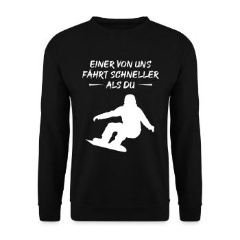 Fast Boarder - Gift - Unisex Sweatshirt - black - Front - Alina (178cm) & Michal (187cm)
