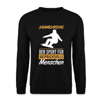 Embarquement Elite – Réservé aux connaisseurs - Sweat-shirt Unisexe - noir - Devant - Alina (178cm) & Michal (187cm)