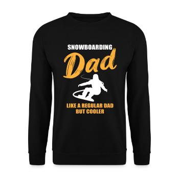 Snowboard Dad – Extra Cool - Unisex Sweatshirt - black - Front - Alina (178cm) & Michal (187cm)