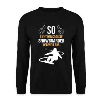 Top Snowboarders – World's Best - Unisex Sweatshirt - black - Front - Alina (178cm) & Michal (187cm)