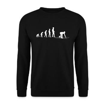 Sprint Evolution Läufer Geschenk - Unisex Pullover - Schwarz - Vorne - Alina (178cm) & Michal (187cm)
