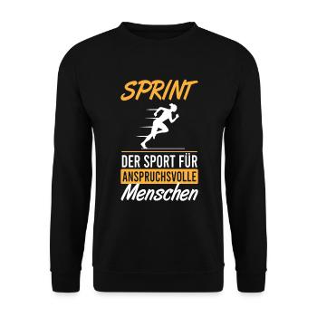 Elite Sprint – Sport with high standards - Unisex Sweatshirt - black - Front - Alina (178cm) & Michal (187cm)